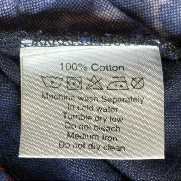 Earthbound Trading Overdyed Patchwork Toggle Henley Cotton Pullover Mens Size L - Picture 13 of 14